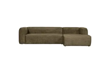 Hjørnesofa Bean - Moss, Højre - Møbler - Sofaer - Sofa med chaiselong