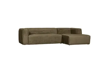 Hjørnesofa Bean - Moss, Højre - Møbler - Sofaer - Sofa med chaiselong