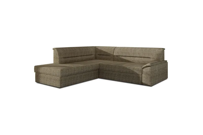 Hjørnesofa Eltap Elano 255x212x90 cm - Berlin 03, Beige, Venstre - Møbler - Sofaer - Sovesofaer