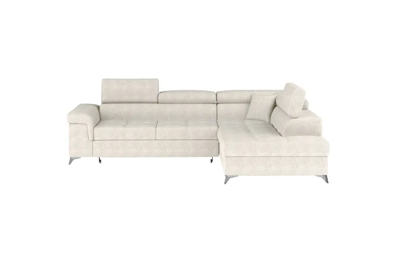 Hjørnesofa Eltap Eridano 275x202x88 cm - Amore 01, Hvid, Højre - Møbler - Sofaer - Sovesofaer