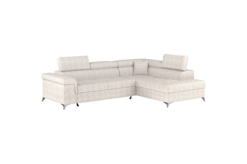 Hjørnesofa Eltap Eridano 275x202x88 cm - Amore 01, Hvid, Højre - Møbler - Sofaer - Sovesofaer