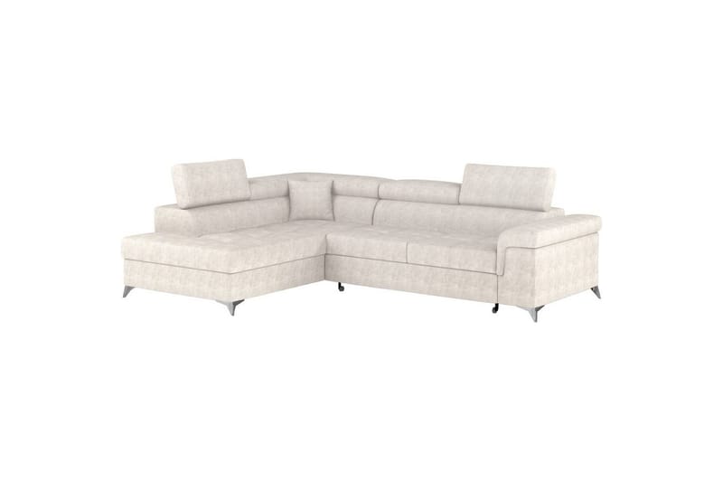 Hjørnesofa Eltap Eridano 275x202x88 cm - Amore 01, Hvid, Venstre - Møbler - Sofaer - Sovesofaer