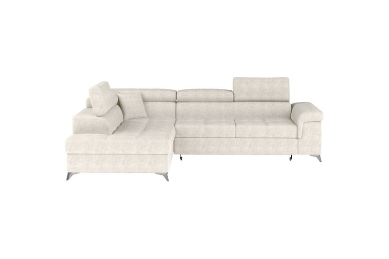 Hjørnesofa Eltap Eridano 275x202x88 cm - Amore 01, Hvid, Venstre - Møbler - Sofaer - Sovesofaer