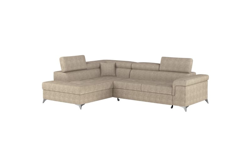 Hjørnesofa Eltap Eridano 275x202x88 cm - Amore 18, Beige, Venstre - Møbler - Sofaer - Sovesofaer