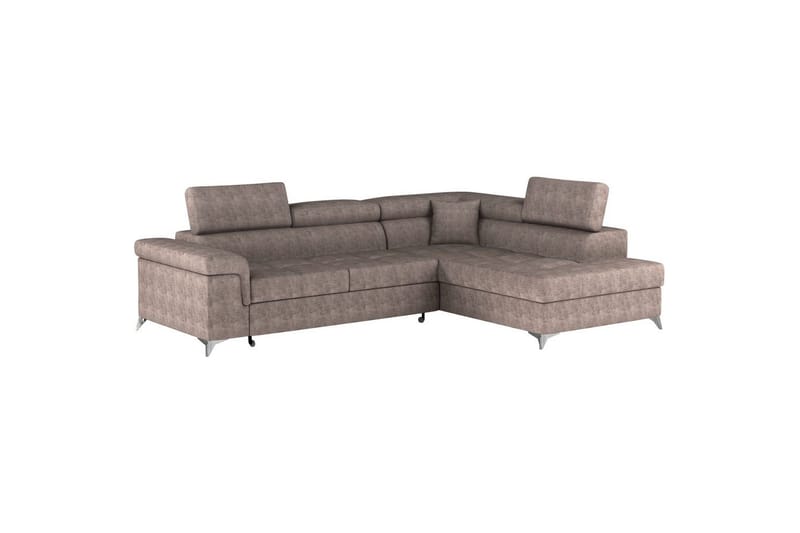 Hjørnesofa Eltap Eridano 275x202x88 cm - Amore 20, Mørk Beige, Højre - Møbler - Sofaer - Sovesofaer