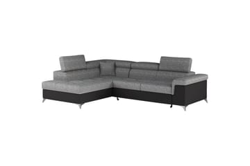 Hjørnesofa Eltap Eridano 275x202x88 cm - Berlin 01, Blød 11, Grå, Sort, Venstre - Møbler - Sofaer - Sovesofaer
