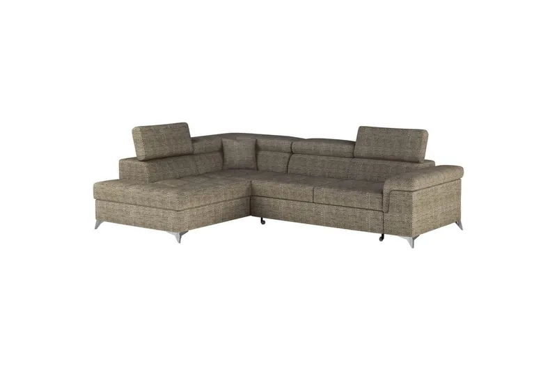 Hjørnesofa Eltap Eridano 275x202x88 cm - Berlin 03, Beige, Venstre - Møbler - Sofaer - Sovesofaer