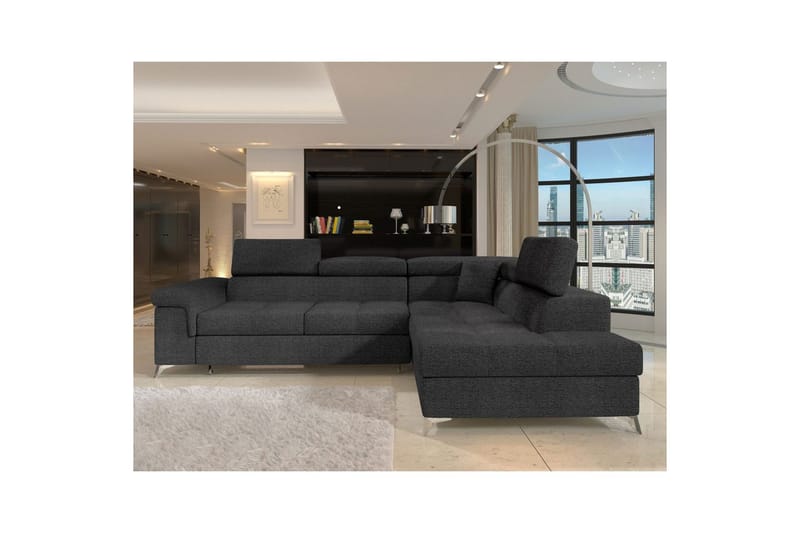 Hjørnesofa Eltap Eridano 275x202x88 cm - Inari 96, Mørkegrå, Højre - Møbler - Sofaer - Sovesofaer