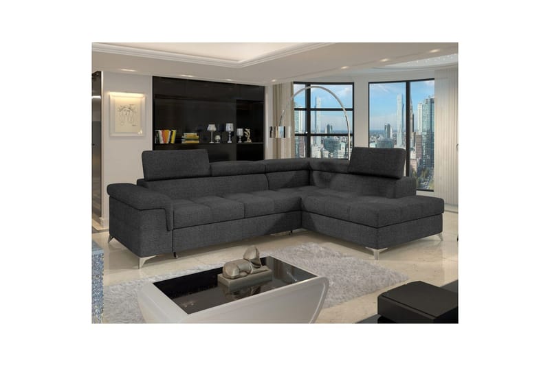 Hjørnesofa Eltap Eridano 275x202x88 cm - Inari 96, Mørkegrå, Højre - Møbler - Sofaer - Sovesofaer