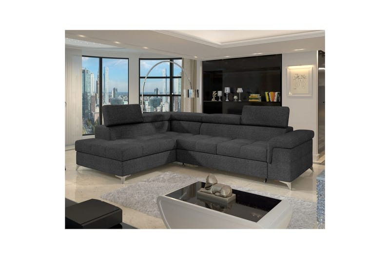 Hjørnesofa Eltap Eridano 275x202x88 cm - Inari 96, Mørkegrå, Venstre - Møbler - Sofaer - Sovesofaer