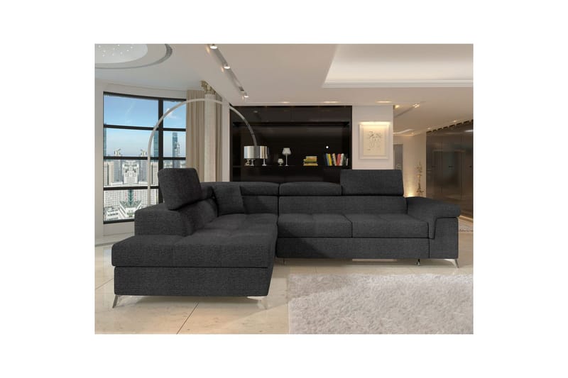 Hjørnesofa Eltap Eridano 275x202x88 cm - Inari 96, Mørkegrå, Venstre - Møbler - Sofaer - Sovesofaer