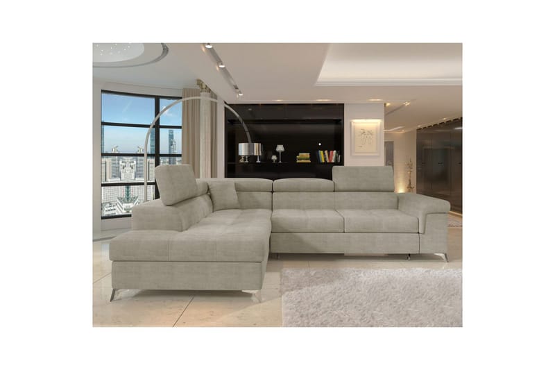 Hjørnesofa Eltap Eridano 275x202x88 cm - Manhattan 20, Mørk Beige, Venstre - Møbler - Sofaer - Sovesofaer
