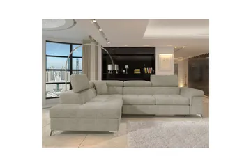 Hjørnesofa Eltap Eridano 275x202x88 cm - Manhattan 20, Mørk Beige, Venstre - Møbler - Sofaer - Sovesofaer