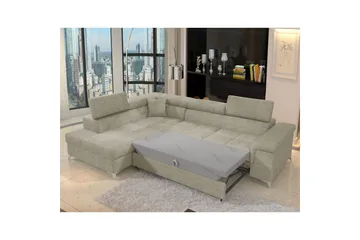 Hjørnesofa Eltap Eridano 275x202x88 cm - Manhattan 20, Mørk Beige, Venstre - Møbler - Sofaer - Sovesofaer