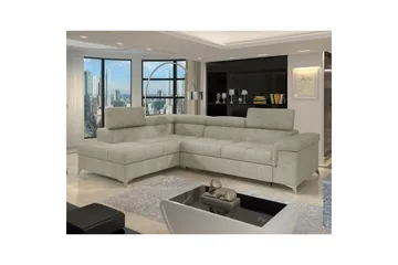 Hjørnesofa Eltap Eridano 275x202x88 cm - Manhattan 20, Mørk Beige, Venstre - Møbler - Sofaer - Sovesofaer