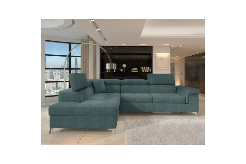 Hjørnesofa Eltap Eridano 275x202x88 cm - Manhattan 38, Grøn, Venstre - Møbler - Sofaer - Sovesofaer