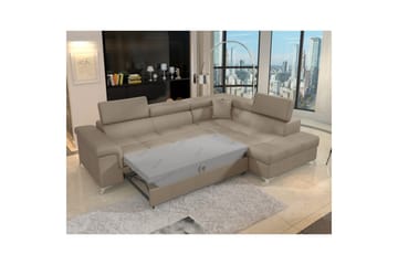 Hjørnesofa Eltap Eridano 275x202x88 cm - Monolith 09, Mørk Beige, Højre - Møbler - Sofaer - Sovesofaer