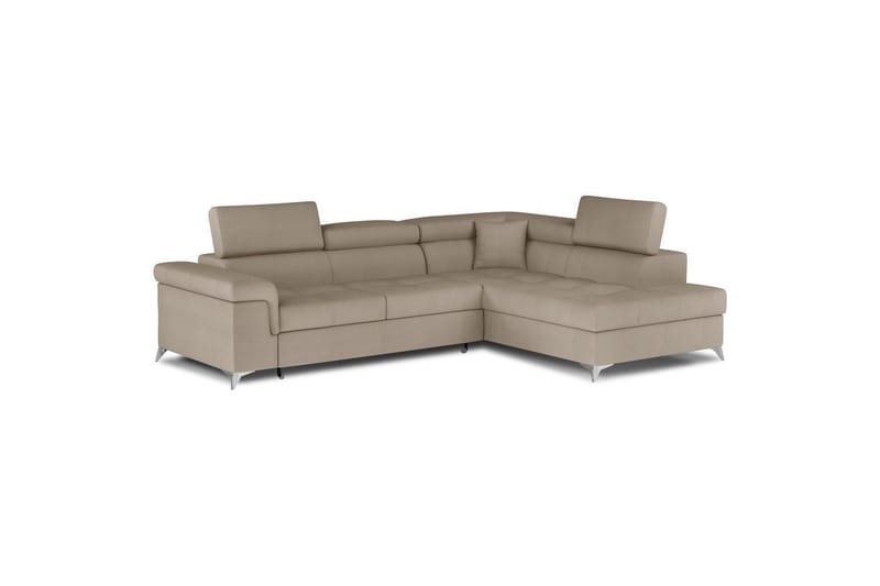 Hjørnesofa Eltap Eridano 275x202x88 cm - Monolith 09, Mørk Beige, Højre - Møbler - Sofaer - Sovesofaer