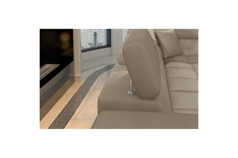 Hjørnesofa Eltap Eridano 275x202x88 cm - Monolith 09, Mørk Beige, Venstre - Møbler - Sofaer - Sovesofaer