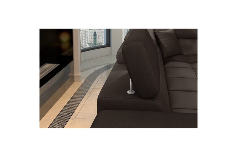 Hjørnesofa Eltap Eridano 275x202x88 cm - Monolith 29, Mørk Brun, Højre - Møbler - Sofaer - Sovesofaer