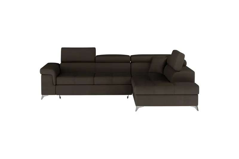 Hjørnesofa Eltap Eridano 275x202x88 cm - Monolith 29, Mørk Brun, Højre - Møbler - Sofaer - Sovesofaer