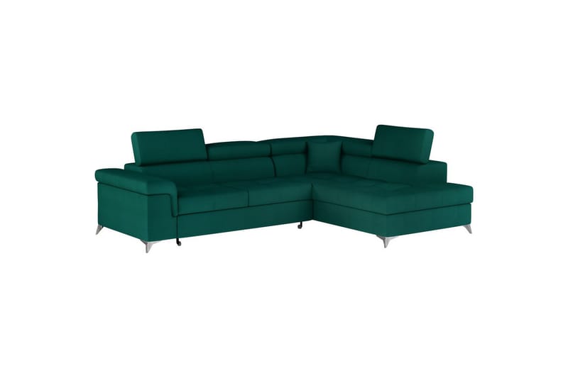 Hjørnesofa Eltap Eridano 275x202x88 cm - Monolith 37, Grøn, Højre - Møbler - Sofaer - Sovesofaer