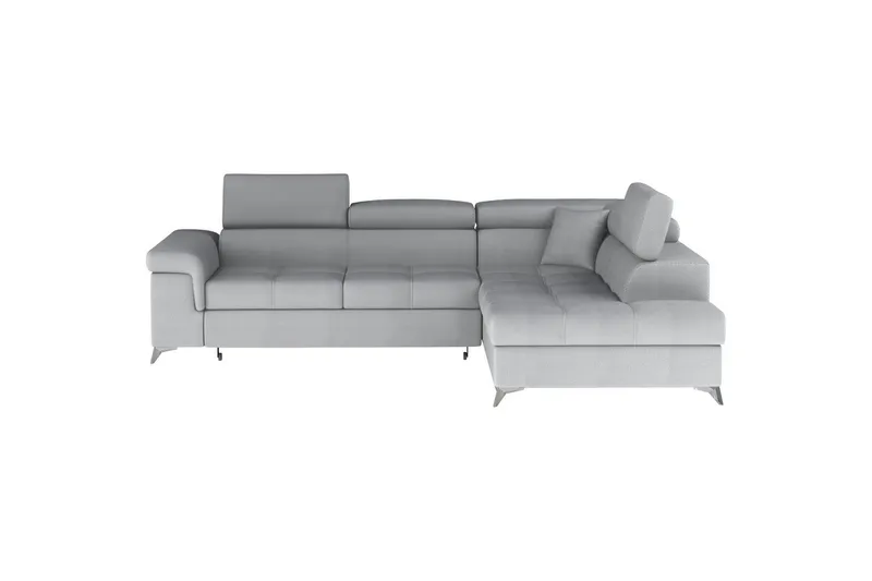Hjørnesofa Eltap Eridano 275x202x88 cm - Monolith 84, Lys Grå, Højre - Møbler - Sofaer - Sovesofaer