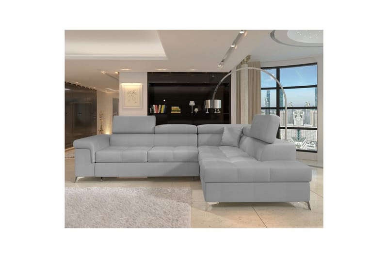 Hjørnesofa Eltap Eridano 275x202x88 cm - Monolith 84, Lys Grå, Højre - Møbler - Sofaer - Sovesofaer