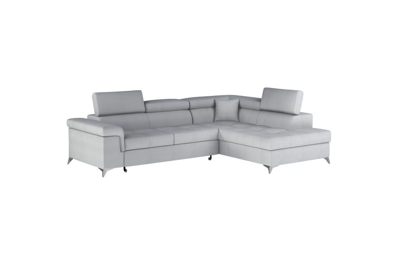 Hjørnesofa Eltap Eridano 275x202x88 cm - Monolith 84, Lys Grå, Højre - Møbler - Sofaer - Sovesofaer