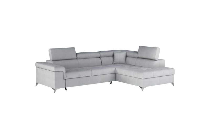 Hjørnesofa Eltap Eridano 275x202x88 cm - Monolith 84, Lys Grå, Højre - Møbler - Sofaer - Sovesofaer