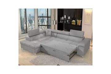 Hjørnesofa Eltap Eridano 275x202x88 cm - Monolith 84, Lys Grå, Venstre - Møbler - Sofaer - Sovesofaer