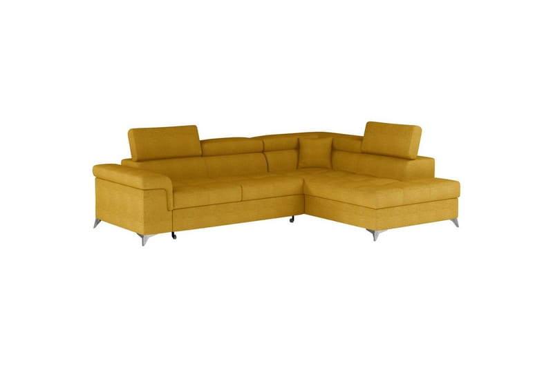 Hjørnesofa Eltap Eridano 275x202x88 cm - Omega 68, Gul, Højre - Møbler - Sofaer - Sovesofaer