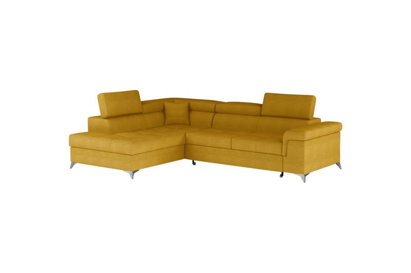 Hjørnesofa Eltap Eridano 275x202x88 cm - Omega 68, Gul, Venstre - Møbler - Sofaer - Sovesofaer