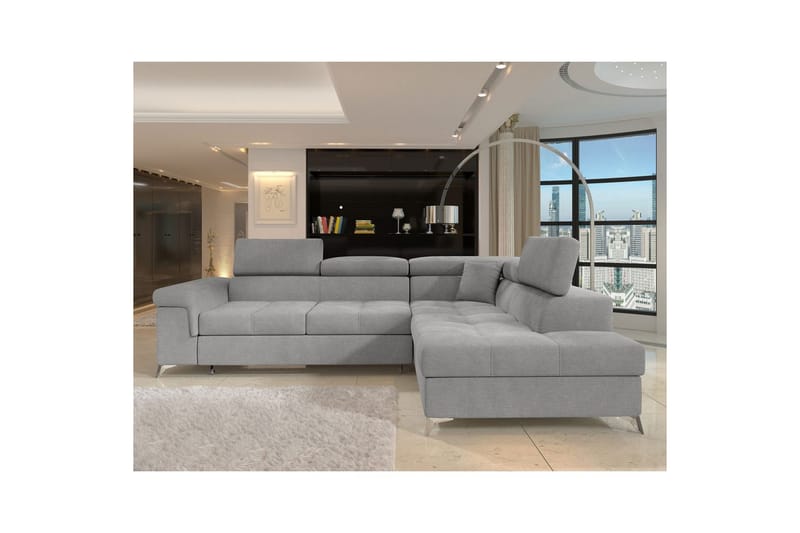 Hjørnesofa Eltap Eridano 275x202x88 cm - Raquel 04 Grå, Højre - Møbler - Sofaer - Sovesofaer