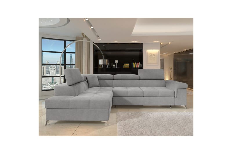 Hjørnesofa Eltap Eridano 275x202x88 cm - Raquel 04 Grå, Venstre - Møbler - Sofaer - Sovesofaer