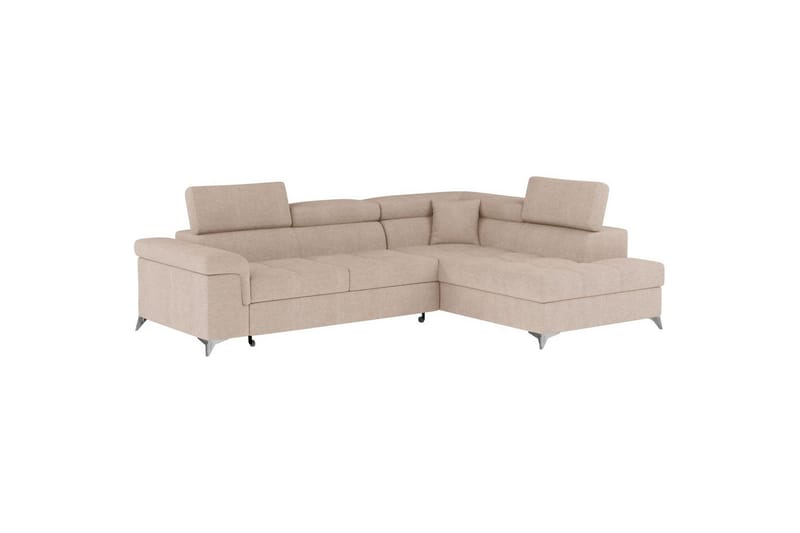 Hjørnesofa Eltap Eridano 275x202x88 cm - Raquel 18, Beige, Højre - Møbler - Sofaer - Sovesofaer