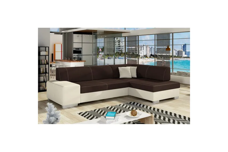 Hjørnesofa Eltap Fabio 268x167x73 cm - Sawana 26, Soft 33, Højre - Møbler - Sofaer - Sovesofaer