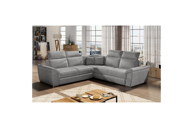 Hjørnesofa Eltap Federico 266x102x266 cm, Monolith 84, Grå, Universal
