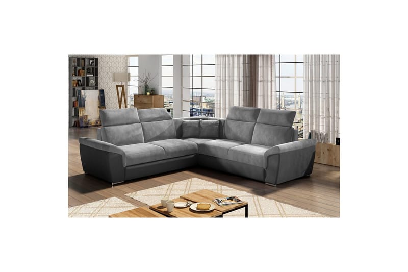 Hjørnesofa Eltap Federico 266x102x266 cm - Monolith 84, Monolith 97, Grå, Universal - Møbler - Sofaer - Hjørnesofa