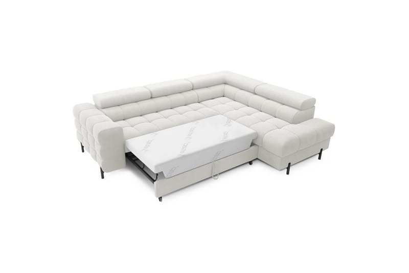 Hjørnesofa Eltap Ferucce 276x200x93 cm - Amore 01, Hvid, Højre - Møbler - Sofaer - Sovesofaer