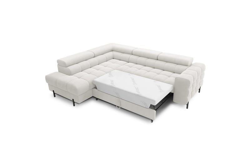 Hjørnesofa Eltap Ferucce 276x200x93 cm Amore 01 Creme Dobbeltsidet - Møbler - Sofaer - Sovesofaer