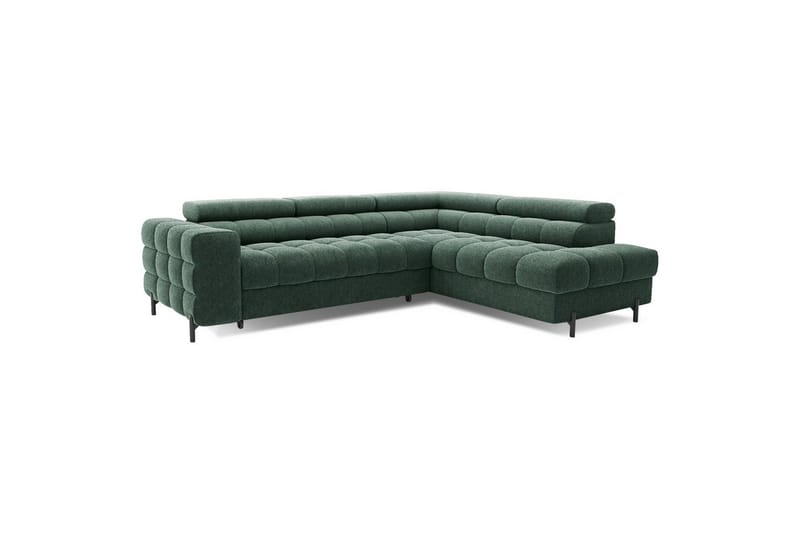 Hjørnesofa Eltap Ferucce 276x200x93 cm - Amore 35, Mørkegrøn, Højre - Møbler - Sofaer - Sovesofaer