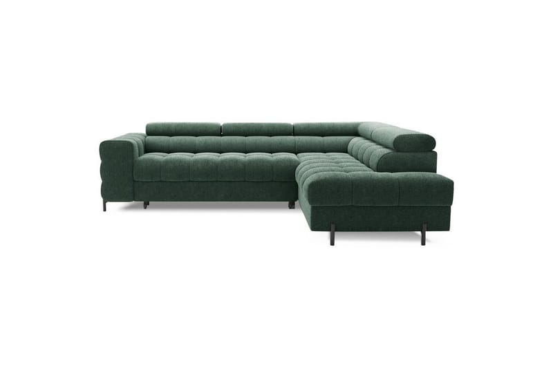 Hjørnesofa Eltap Ferucce 276x200x93 cm, Amore 35, Mørkegrøn, Højre