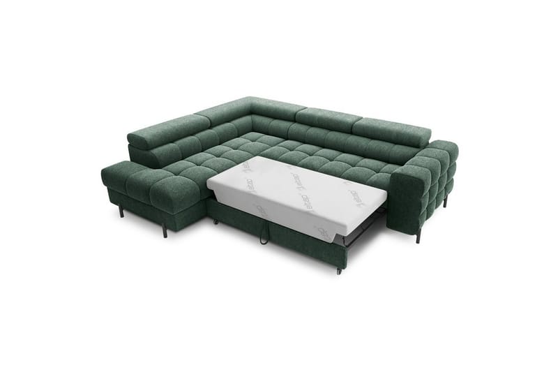 Hjørnesofa Eltap Ferucce 276x200x93 cm - Amore 35, Mørkegrøn, Venstre - Møbler - Sofaer - Sovesofaer