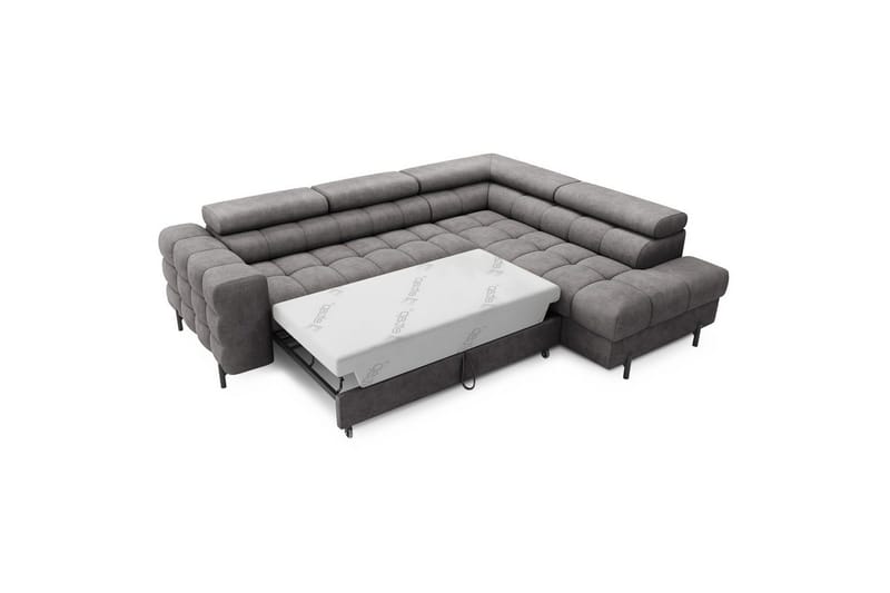 Hjørnesofa Eltap Ferucce 276x200x93 cm - Aura 04, Grå, Højre - Møbler - Sofaer - Sovesofaer