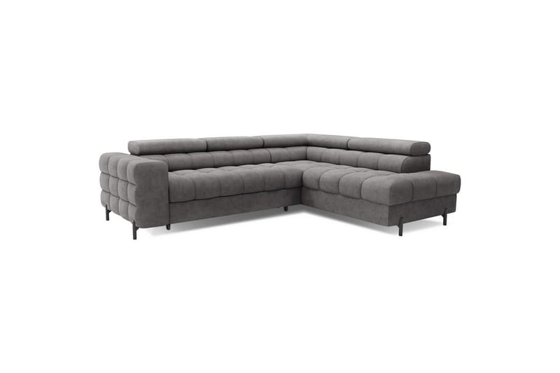 Hjørnesofa Eltap Ferucce 276x200x93 cm - Aura 04, Grå, Højre - Møbler - Sofaer - Sovesofaer