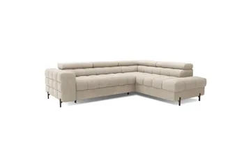 Hjørnesofa Eltap Ferucce 276x200x93 cm - Aura 18, Beige, Højre - Møbler - Sofaer - Sovesofaer