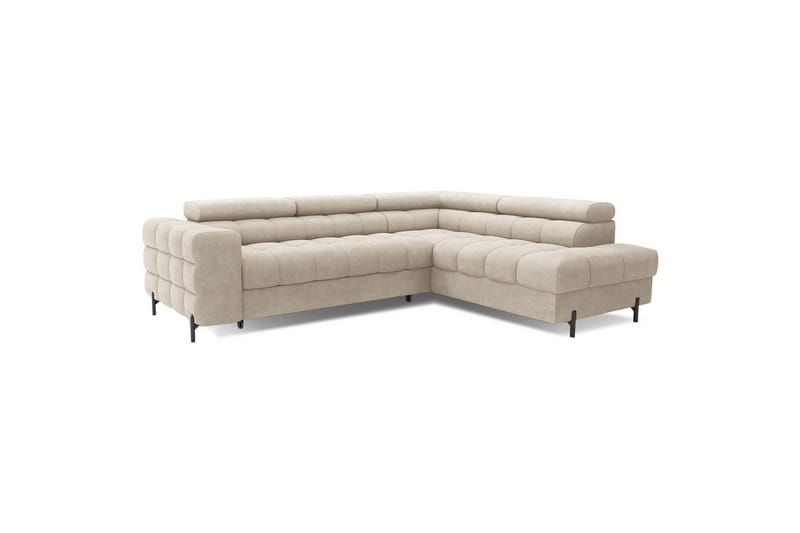 Hjørnesofa Eltap Ferucce 276x200x93 cm - Aura 18, Beige, Højre - Møbler - Sofaer - Sovesofaer