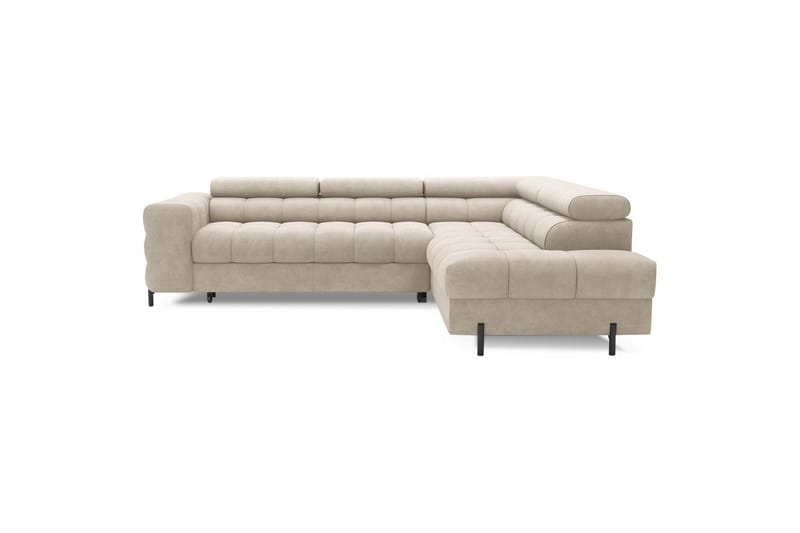 Hjørnesofa Eltap Ferucce 276x200x93 cm - Aura 18, Beige, Højre - Møbler - Sofaer - Sovesofaer
