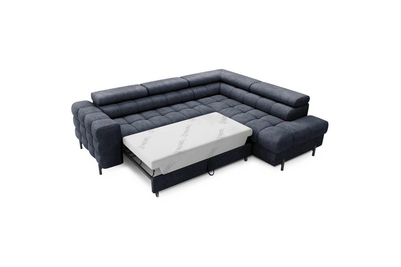 Hjørnesofa Eltap Ferucce 276x200x93 cm - Aura 40, Mørk Blå, Højre - Møbler - Sofaer - Sovesofaer